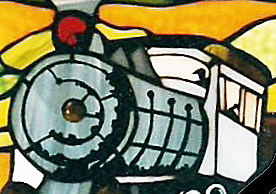 Train Window, stained glass